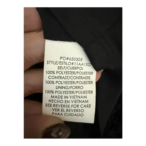 Heart soul Black Lace Fit & Flare Dress M Sleeveless Nude Lined Mini NWT