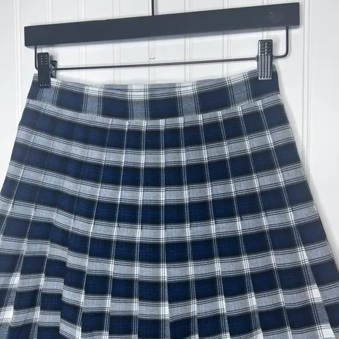 Flynn O’Hara Vintage School Academia Tartan Plaid Pleated Wrap Around Kilt Small