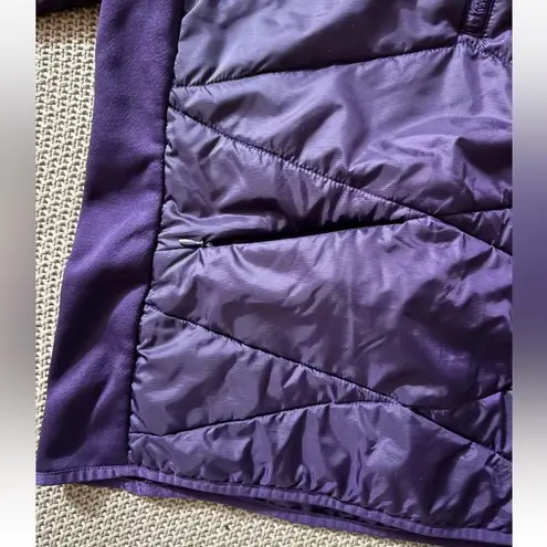 Athleta  Women’s Winter Jacket Purple quarter zip Quilted Patterns Sz‎ Large