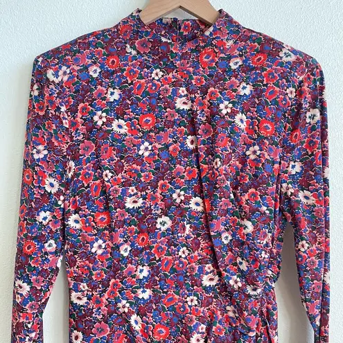 Veronica Beard Colorful Louella Floral Stretch Silk-Satin Minidress Women’s 4