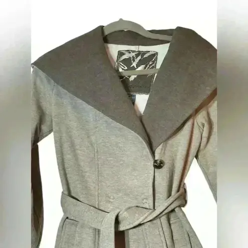 Sebby  Tan & Brown‎ Hooded Knit Belted Jacket Size Small Warm | Cozy | Fall