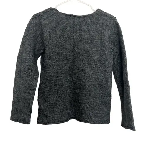 Club Monaco Wool Rabbit Hair Sweater Gray/Red Medium