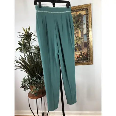 Together Women 2 Pc Pants Suit 10 Green Long Sleeve Clueless Preppy Office Siren