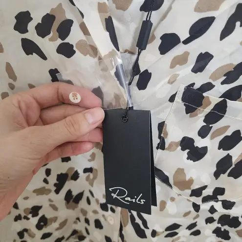 Rails New NWT rebel natural abstract silk top