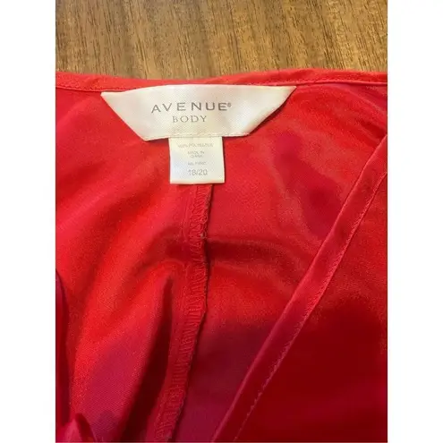 Avenue  BODY Chemise Nightgown Plus Sz 18/20 Red Lingerie Nightie 90s Y2K