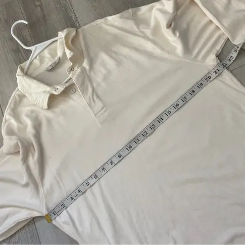 AYR Cool Polo Shirt long sleeve womens Cream (xlarge) classic preppy sporty