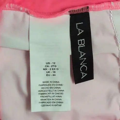 La Blanca Island Goddess One Shoulder Keyhole Tankini Top Guava Ruched 12