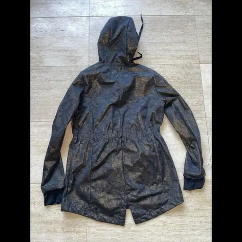 All In Motion All in‎ Motion Green Black Gold Camo Print Water Resistant Jacket Sz M - Image 4