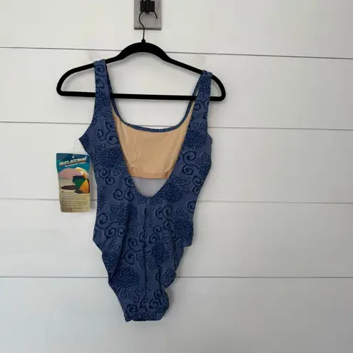 Newport News Sun Streak Women’s 8 Blue Patterned Vintage Swim New Deadstock