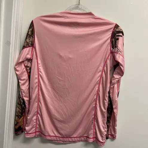 Rocky Pink Casual Outdoors Top with Camouflage Long Sleeve Size L