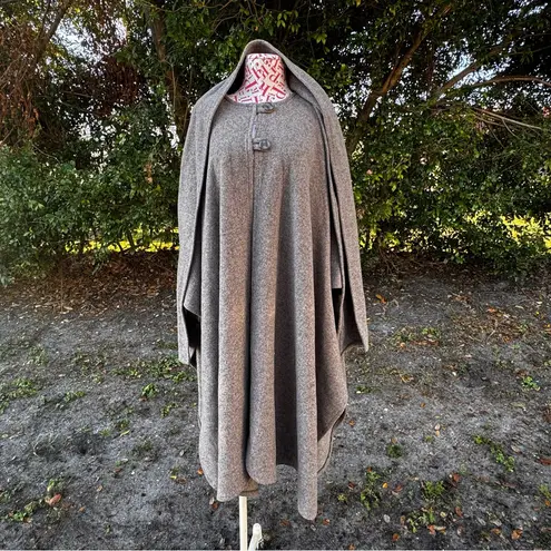 Vintage Rudolf Scherer Wool Cape Cloak With Scarf Steampunk Renaissance Size 40 Tan Size L