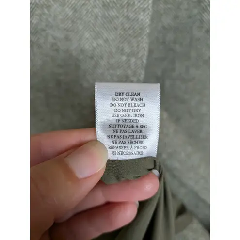 Torn By Ronny Kobo Moss Green Tyra Coat Wool Blend Double Breasted Women's Large