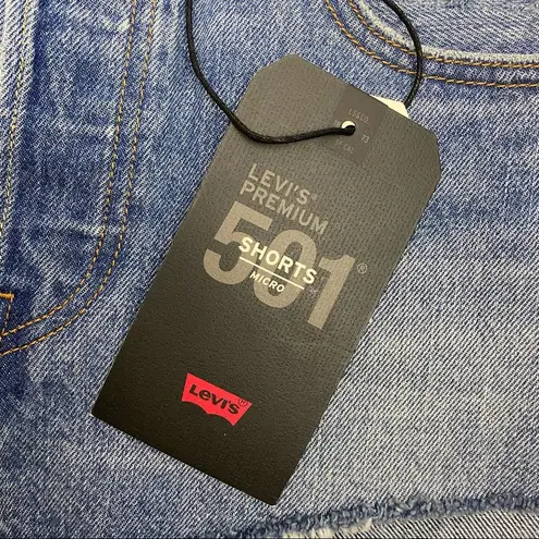 Levi's Levi’s Premium 501 High Rise Cut Off Micro Jean Shorts: Teeny Weeny Medium Wash