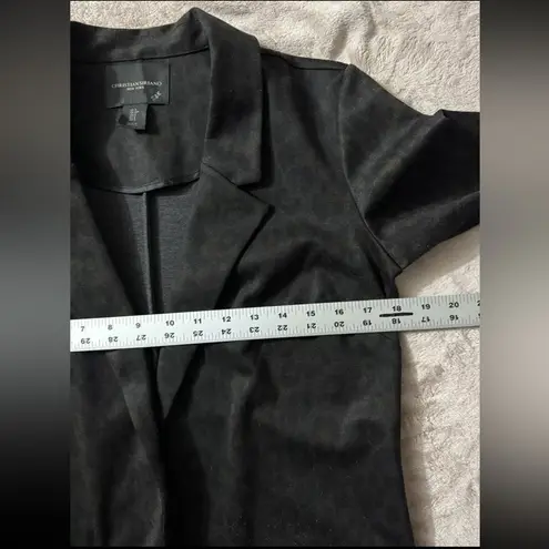 Christianâ Siriano Womens Animal Print Open Blazer Jacket Size Small Black