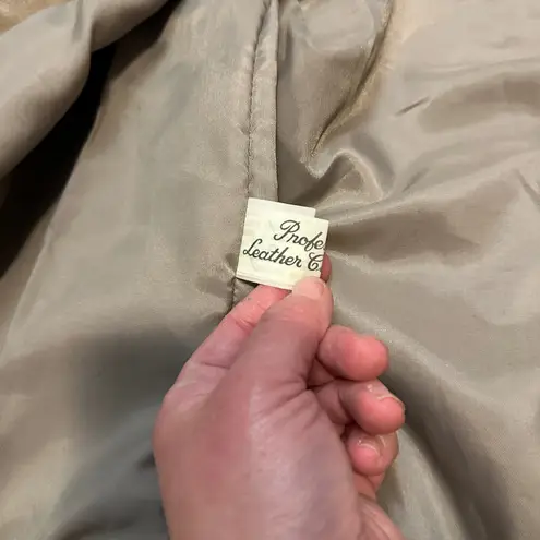 Comint Genuine Leather Suede Mix Bomber Jacket Mens Size Medium Brown Vintage