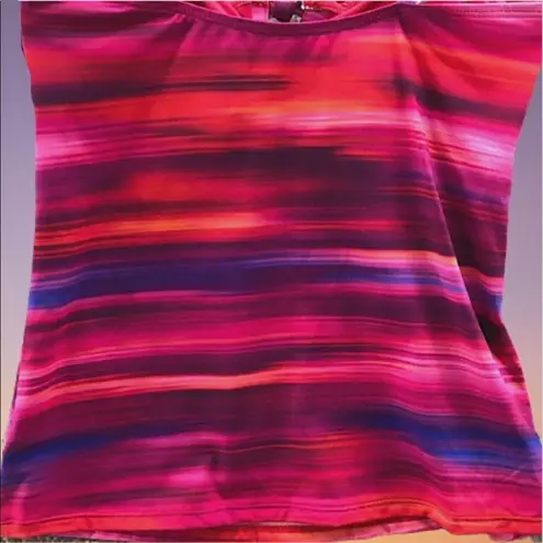 Polo RALPH LAUREN Womens Pink Patterned Padded Tankini Top Sz 8 NWT