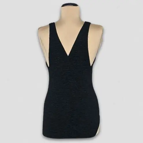 One Piece Swimsuit Cross Back Krinkle Padded Black Size Small