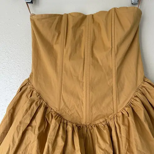 Klesis Golden Brown Corset Bubble Dress Size Small Tan