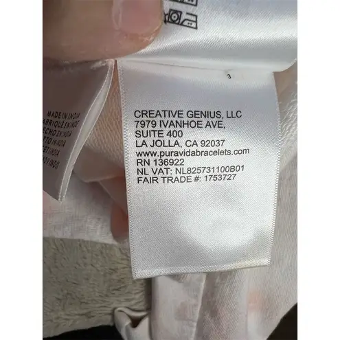 Pura Vida Women's Tie Dye Crop Hoodie Pink Sloth Theme Size L Size L