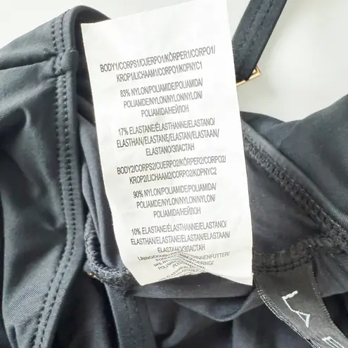 La Blanca NEW Island Goddess One Piece Swimsuit Black Medium Minimalist Luxe