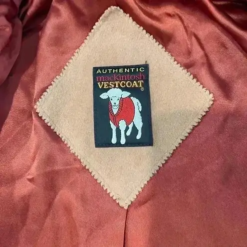 Vintage Authentic Mackintosh Vestcoat Wool Tan ButtonFront Womens 8P Zipper Vest