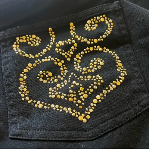 St. John Black Straight Leg Denim Jeans Size 12