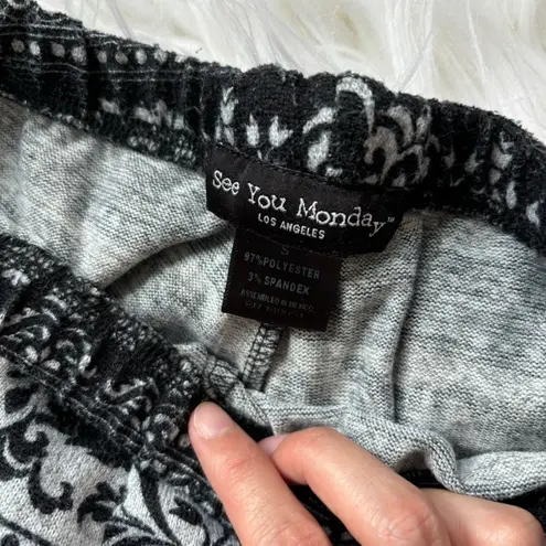 See You Monday Fair isle knit pattern leggings, size S