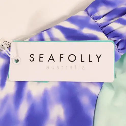 Seafolly NWT Ruched Side Retro Swim Bottoms in Dazzling Blue