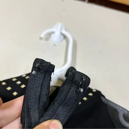 Tadashi Shoji Vintage Floor Length Mesh Rhinestone Dress Size Medium PETITE