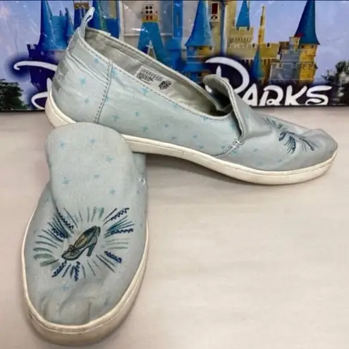 Toms  x Disney parks Cinderella glass slipper slip ons 7.5