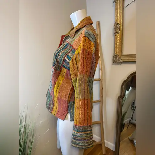 Travelsmith Womens Funky Jacket Petite M Carpet Tapestry Bright Colors Orange Size undefined