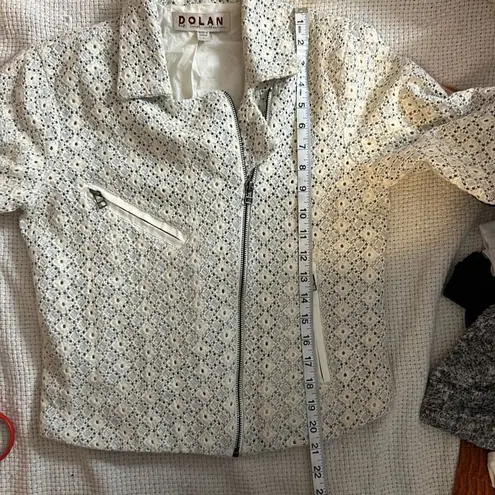 Anthropologie Dolan crochet zip jacket BIN L Blue