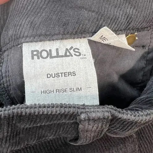 Rolla's Dusters Corduroy Pants Straight Leg High Waist Cords Black Size 29