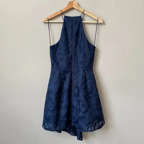 Keepsake Revolve Women's Size Small Sleeveless Plain Sight Lace Mini Dress Navy Blue