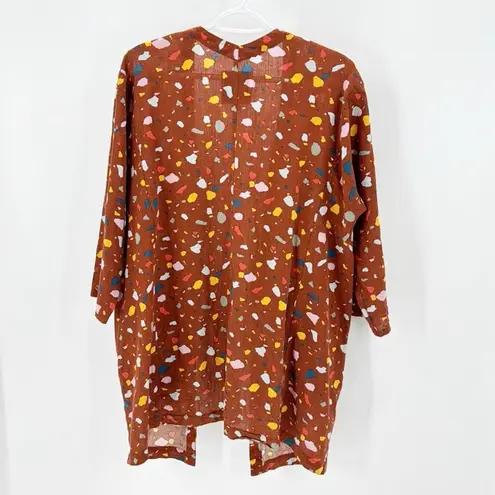 Madewell  Short kimono Jacket pockets quirky lightweight bohemian artsy size s - Image 3