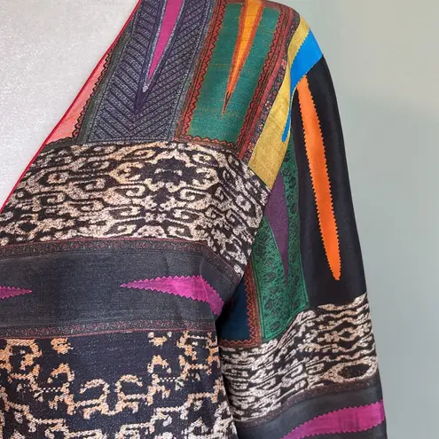 ETRO Reversible Silk Jacket Ethnic Tribal Floral XXL Neiman Marcus NEW $1005 Pink