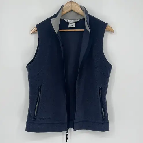 Columbia  Navy Blue Full Zip Fleece Vest Size Medium