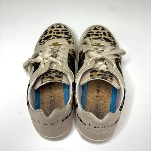 Loci Temperley Seven Cheetah Print Low Suede Sneaker 39 Brown Size 8