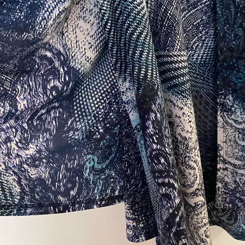 Mesmerize Womens Halter Tank Top M Blue White Allover Print Beach Bust 38” Size M