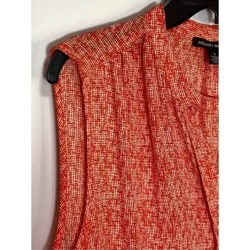 Hilary Radley Women's Lined Layered Sheer Tunic Midi Dress Orange Size 6