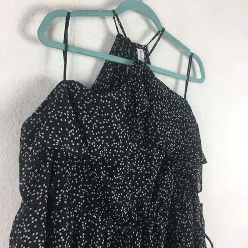 Bec & Bridge Black Stargazer Maxi Dress Size 2 Cut Out Semi Sheer Whimsigoth