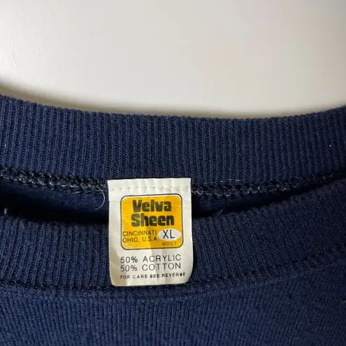 Vintage 70s 80s Velva Sheen STS Peter & Paul School Sweatshirt L 75th Year USA Blue Size L