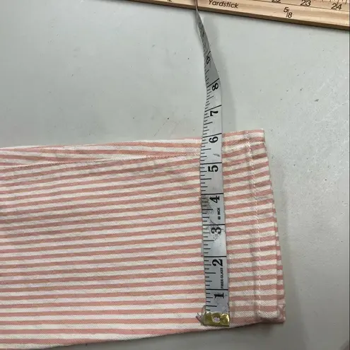 Charter Club Women’s Peach & White Striped Skinny Ankle Jean Pants Size 10