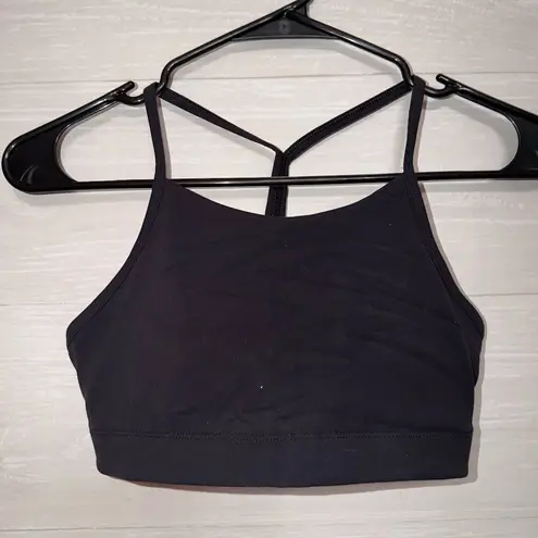 Stori Black Strappy Back Sports Bra Size Small Activewear Yoga Gym Crop Top
