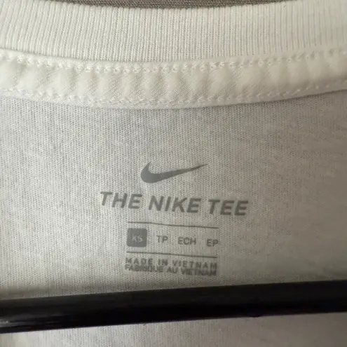 Nike  sz XS white 100%‎ cotton cropped USA T-shirt top - Image 4