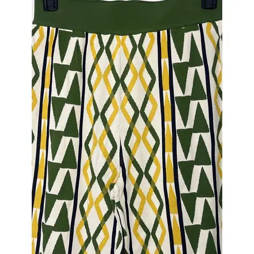 MISA Los Angeles Rialta Pants in Limoncello Geo Large New Womens Knit Trousers