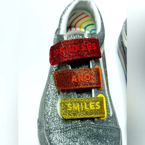 Vans  x Flour Shop Old Skool V Glitter Rainbow Skate Sneaker Shoe Size 7 NWOB