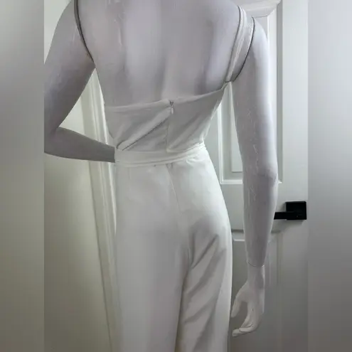 Petal and Pup LEYTON JUMPSUIT - WHITE Elegant White Wide-Leg Pants Size 12. #336