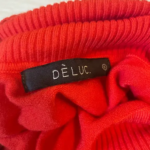 Red/Orange Turtleneck Sweater Orange