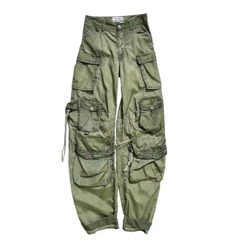 THE ATTICO Fern Long Pant in Military Green Green Size XXS